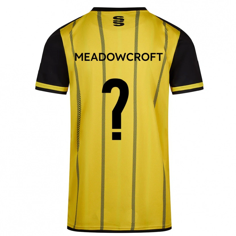 Danxen Mujer Camiseta Cullen Meadowcroft #0 Amarillo Negro 2ª Equipación 2025/26 La Camisa México