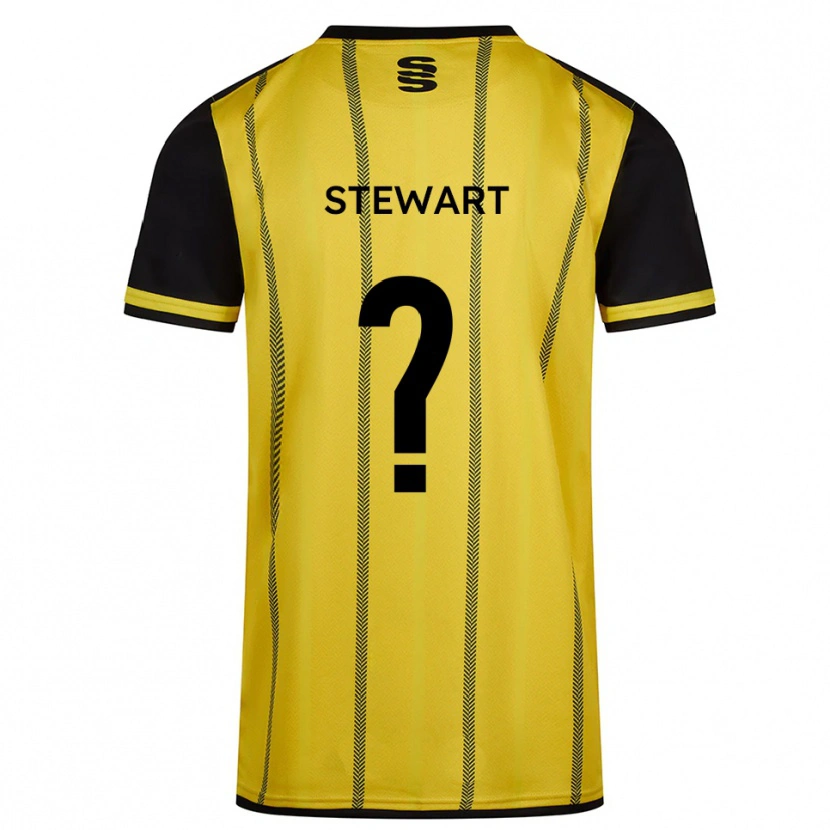 Danxen Mujer Camiseta Sam Stewart #0 Amarillo Negro 2ª Equipación 2025/26 La Camisa México