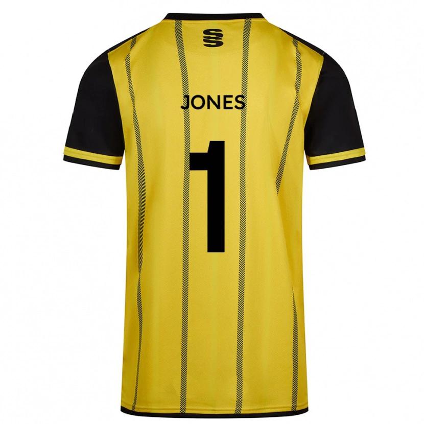 Danxen Mujer Camiseta Zac Jones #1 Amarillo Negro 2ª Equipación 2025/26 La Camisa México