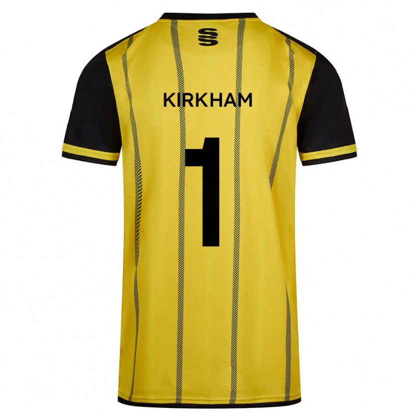 Danxen Mujer Camiseta Skye Kirkham #1 Amarillo Negro 2ª Equipación 2025/26 La Camisa México