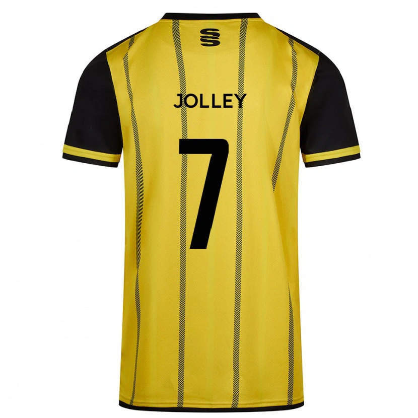 Danxen Mujer Camiseta Charlie Jolley #7 Amarillo Negro 2ª Equipación 2025/26 La Camisa México