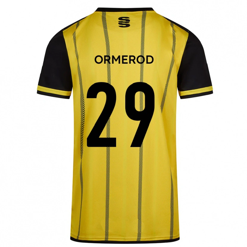 Danxen Mujer Camiseta Danny Ormerod #29 Amarillo Negro 2ª Equipación 2025/26 La Camisa México