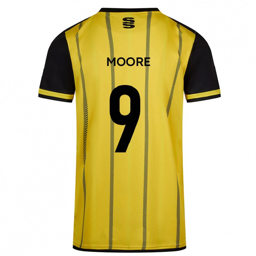 Danxen Mujer Camiseta Lois Moore #9 Amarillo Negro 2ª Equipación 2025/26 La Camisa México