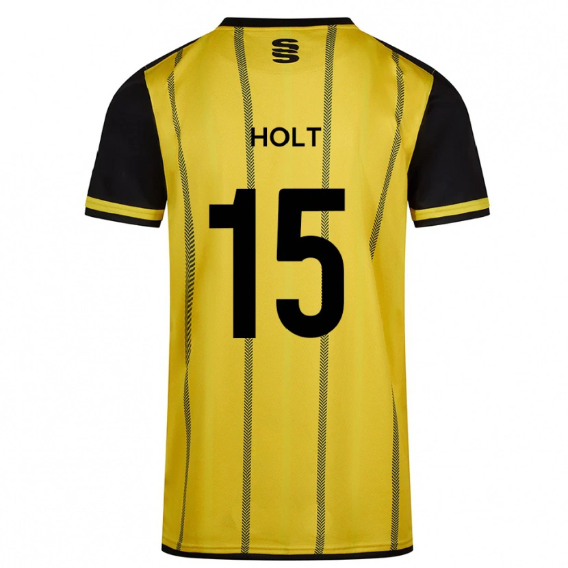 Danxen Mujer Camiseta Ella Holt #15 Amarillo Negro 2ª Equipación 2025/26 La Camisa México