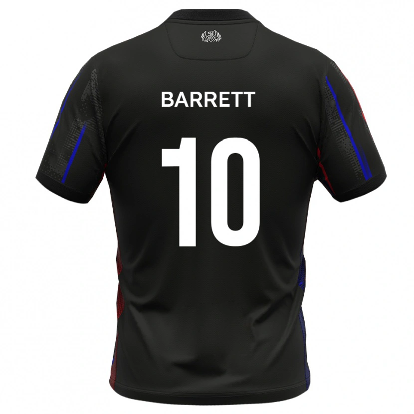 Danxen Mujer Camiseta Josh Barrett #10 Negro Rojo 2ª Equipación 2025/26 La Camisa México