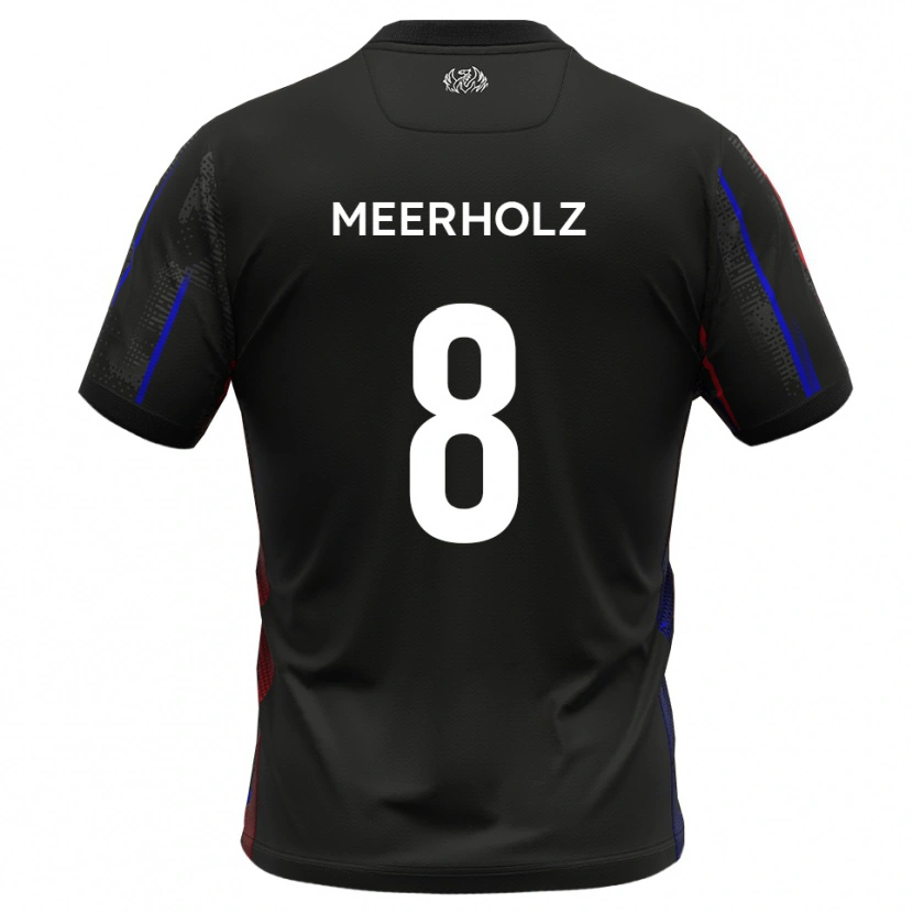 Danxen Mujer Camiseta Jed Meerholz #8 Negro Rojo 2ª Equipación 2025/26 La Camisa México