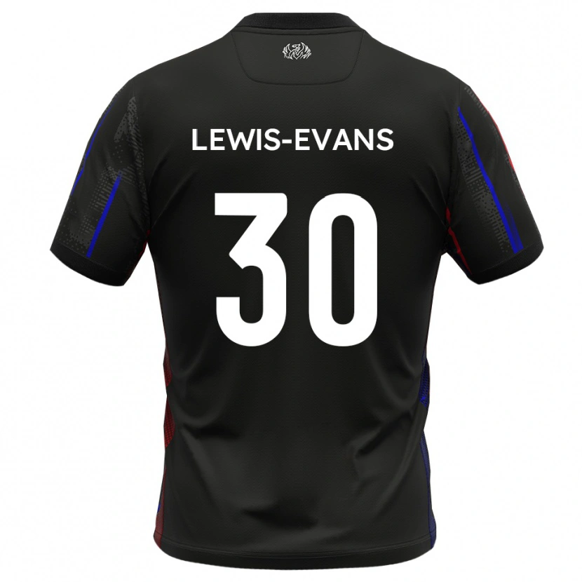 Danxen Mujer Camiseta Joe Lewis-Evans #30 Negro Rojo 2ª Equipación 2025/26 La Camisa México