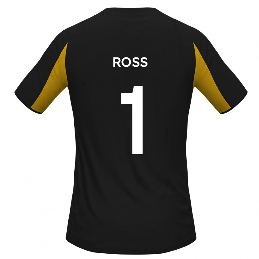 Danxen Mujer Camiseta Ethan Ross #1 Negro Amarillo 2ª Equipación 2025/26 La Camisa México