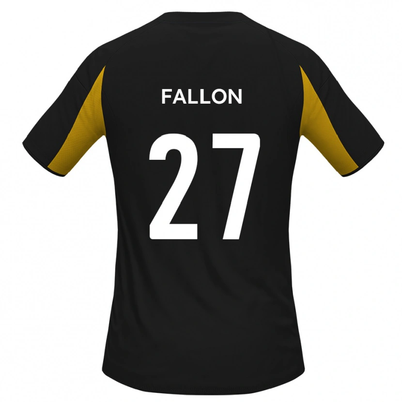 Danxen Mujer Camiseta Louie Fallon #27 Negro Amarillo 2ª Equipación 2025/26 La Camisa México
