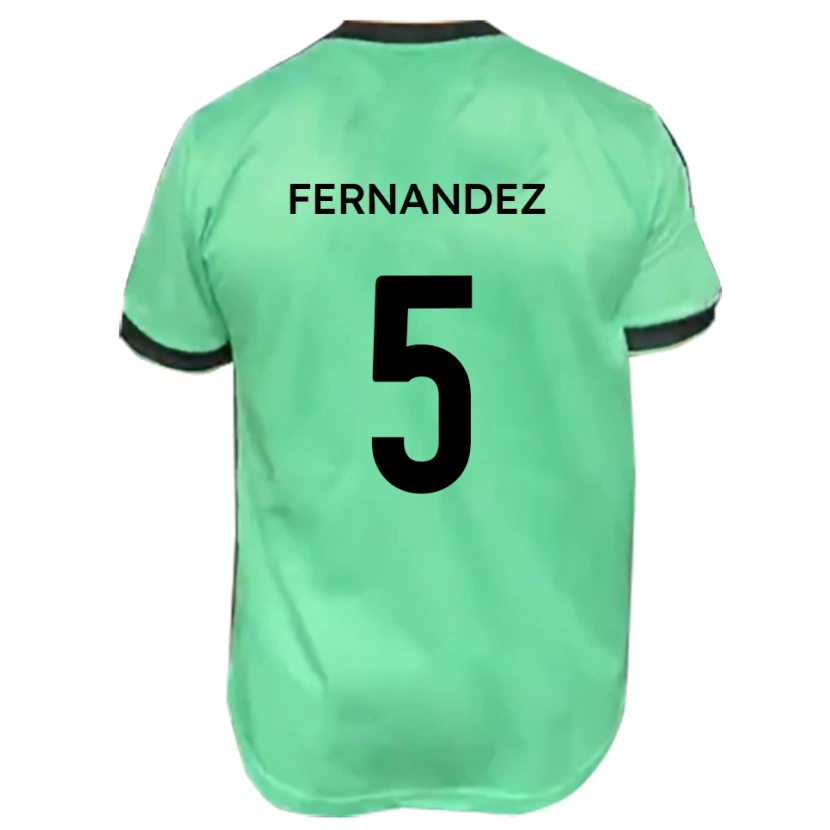 Danxen Mujer Camiseta Luis Fernandez #5 Turquesa Negro 2ª Equipación 2025/26 La Camisa México