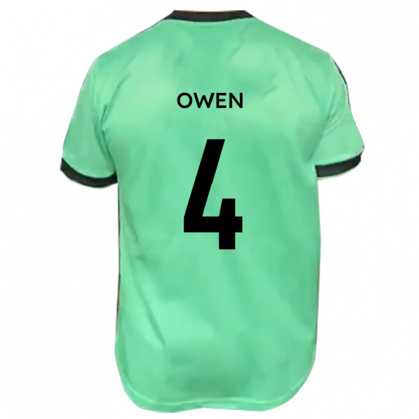 Danxen Mujer Camiseta Nathaniel Owen #4 Turquesa Negro 2ª Equipación 2025/26 La Camisa México