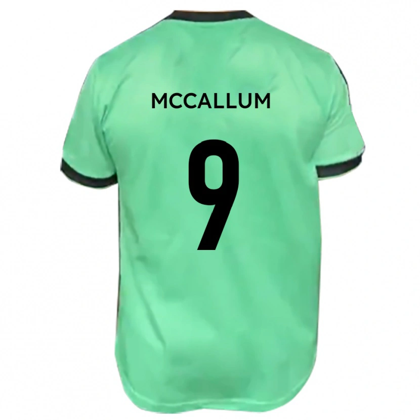 Danxen Mujer Camiseta Paul Mccallum #9 Turquesa Negro 2ª Equipación 2025/26 La Camisa México