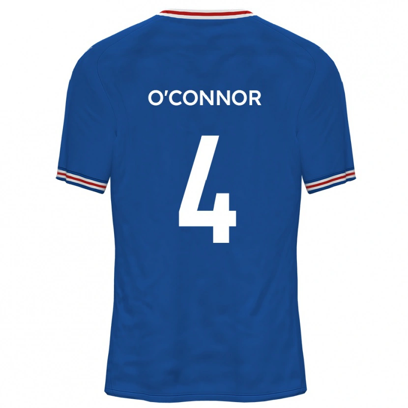 Danxen Mujer Camiseta Darragh O'connor #4 Azul Dodgers 2ª Equipación 2025/26 La Camisa México