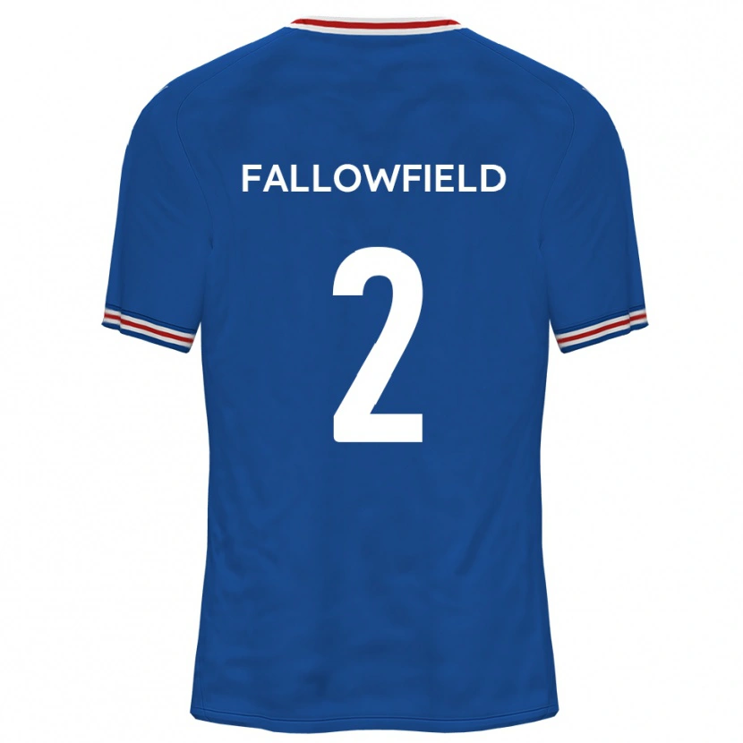 Danxen Mujer Camiseta Ryan Fallowfield #2 Azul Dodgers 2ª Equipación 2025/26 La Camisa México