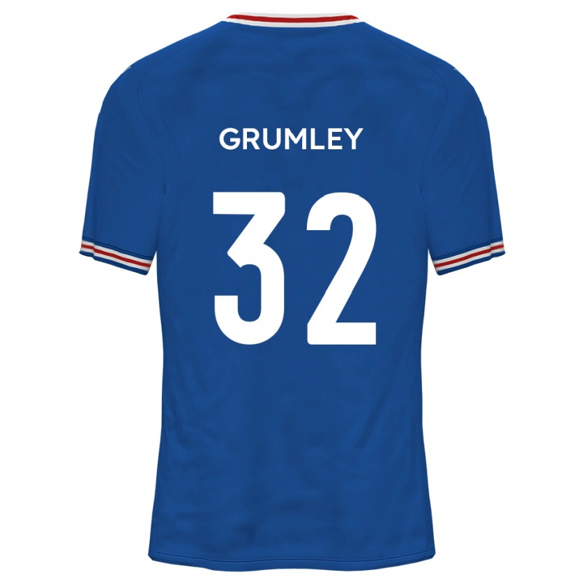 Danxen Mujer Camiseta George Grumley #32 Azul Dodgers 2ª Equipación 2025/26 La Camisa México