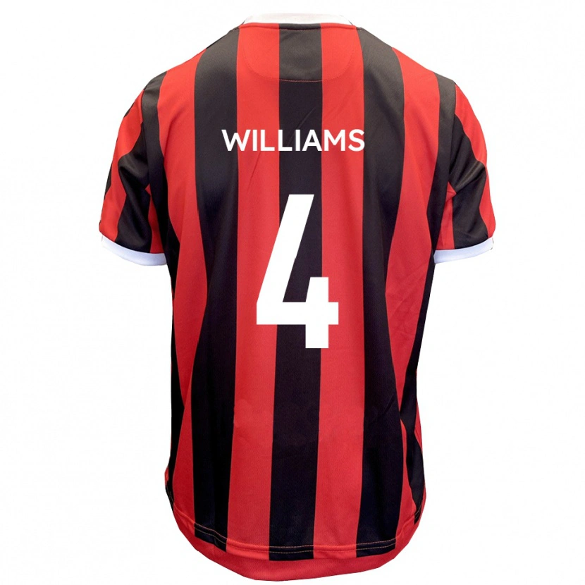 Danxen Mujer Camiseta Morgan Williams #4 Rojo Negro 2ª Equipación 2025/26 La Camisa México