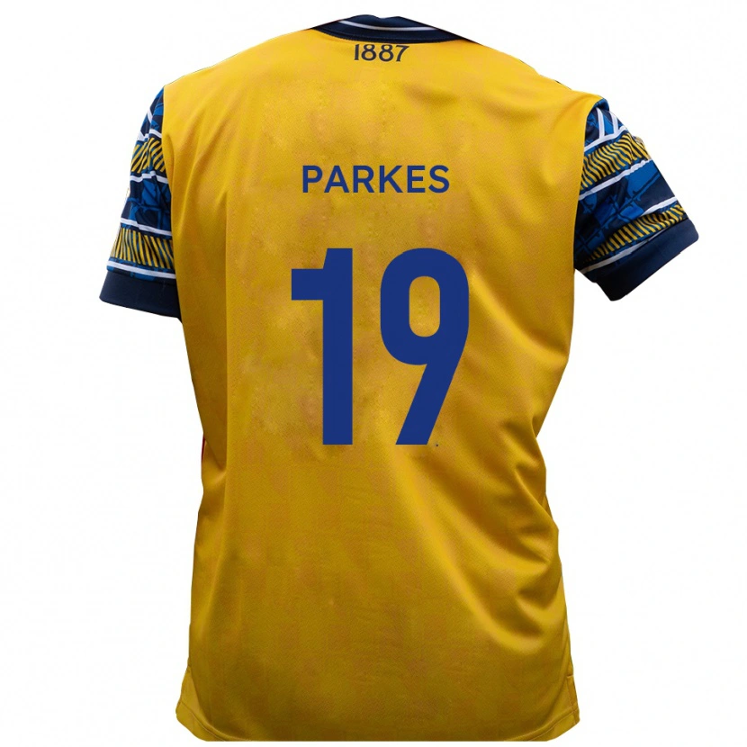 Danxen Mujer Camiseta Sonny Parkes #19 Amarillo Negro 2ª Equipación 2025/26 La Camisa México