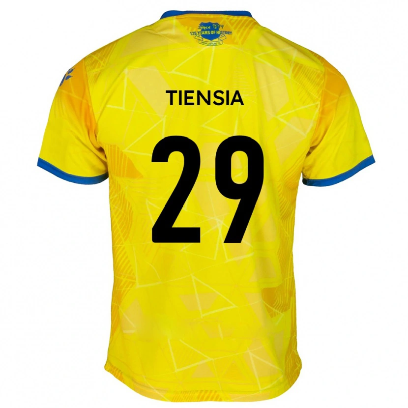 Danxen Mujer Camiseta Junior Tiensia #29 Amarillo Azul 2ª Equipación 2025/26 La Camisa México