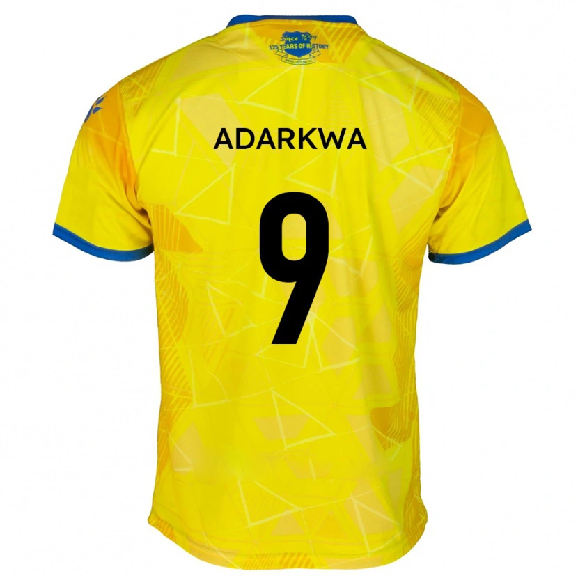 Danxen Mujer Camiseta Sean Adarkwa #9 Amarillo Azul 2ª Equipación 2025/26 La Camisa México
