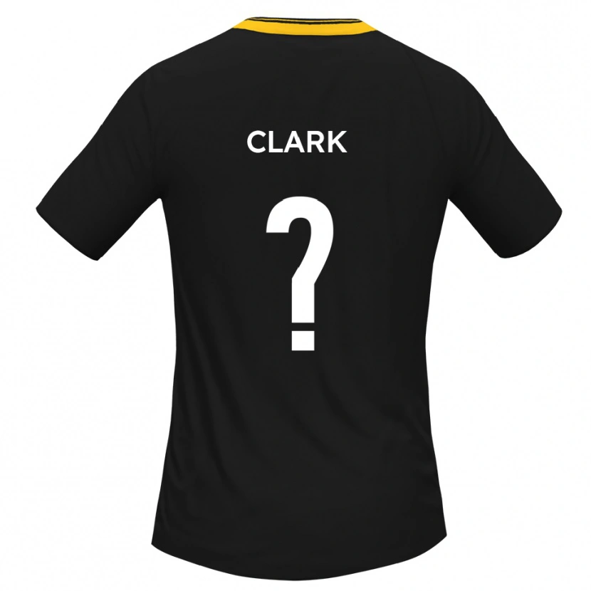 Danxen Mujer Camiseta Eden Clark #0 Negro Amarillo 2ª Equipación 2025/26 La Camisa México