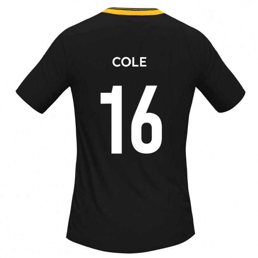 Danxen Mujer Camiseta Harry Cole #16 Negro Amarillo 2ª Equipación 2025/26 La Camisa México