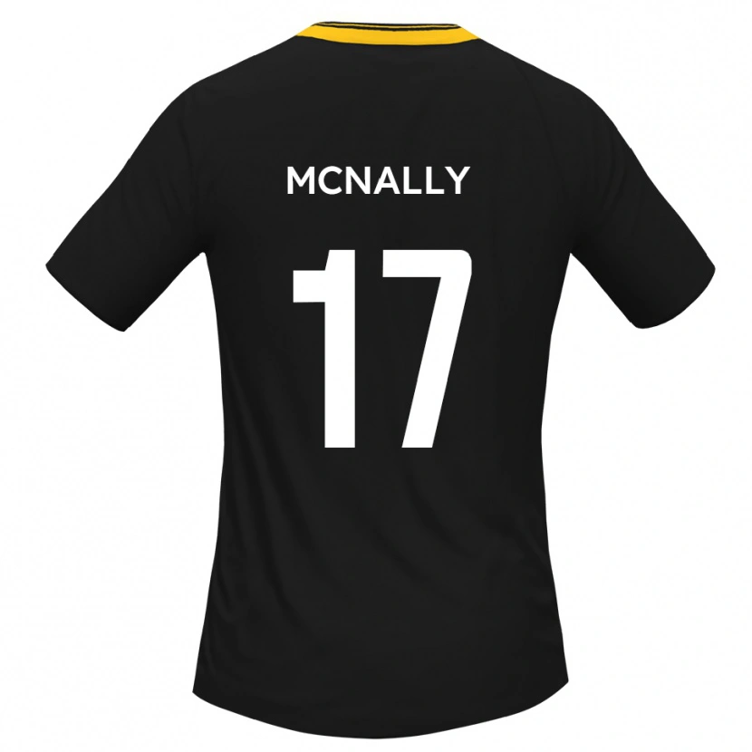 Danxen Mujer Camiseta Jordan Mcnally #17 Negro Amarillo 2ª Equipación 2025/26 La Camisa México