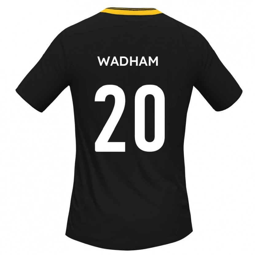 Danxen Mujer Camiseta Jack Wadham #20 Negro Amarillo 2ª Equipación 2025/26 La Camisa México