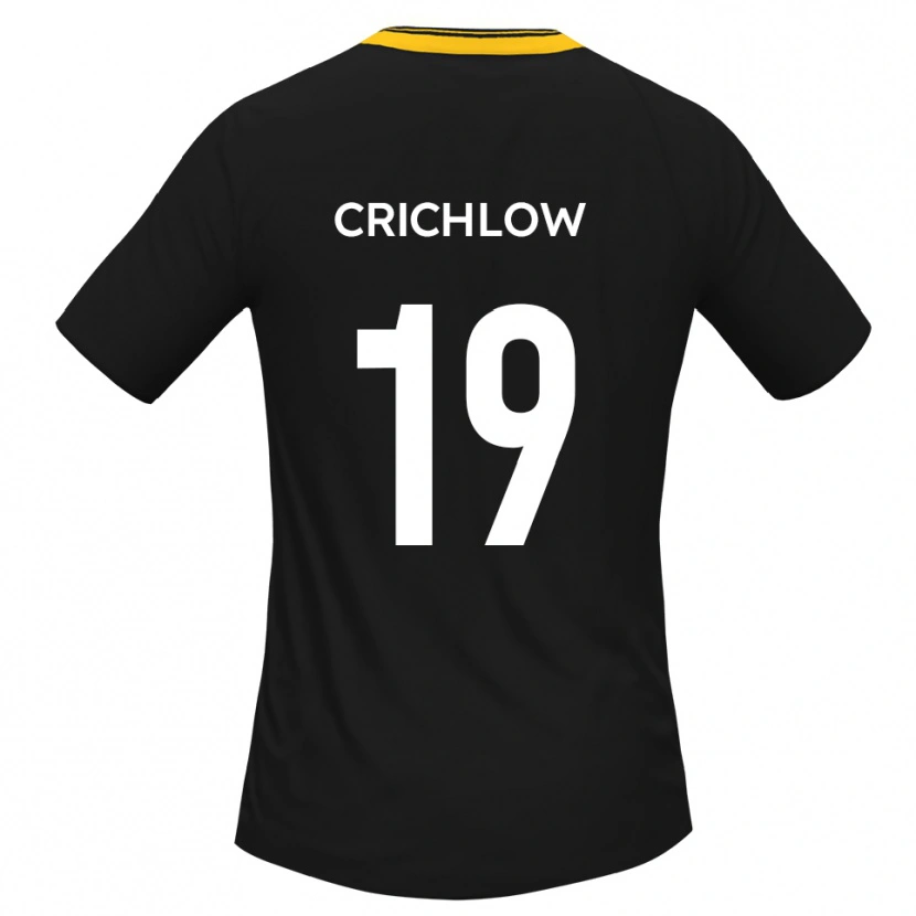 Danxen Mujer Camiseta Kane Crichlow #19 Negro Amarillo 2ª Equipación 2025/26 La Camisa México