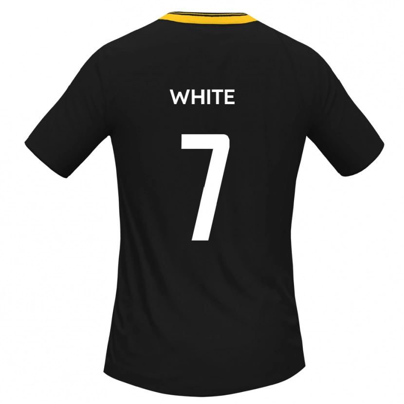 Danxen Mujer Camiseta Jaiden White #7 Negro Amarillo 2ª Equipación 2025/26 La Camisa México