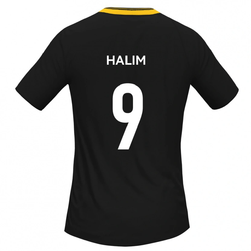 Danxen Mujer Camiseta Mehmet Halim #9 Negro Amarillo 2ª Equipación 2025/26 La Camisa México