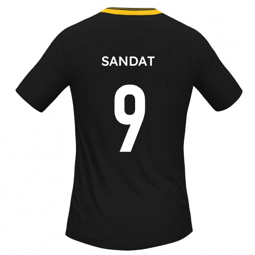 Danxen Mujer Camiseta Henry Sandat #9 Negro Amarillo 2ª Equipación 2025/26 La Camisa México