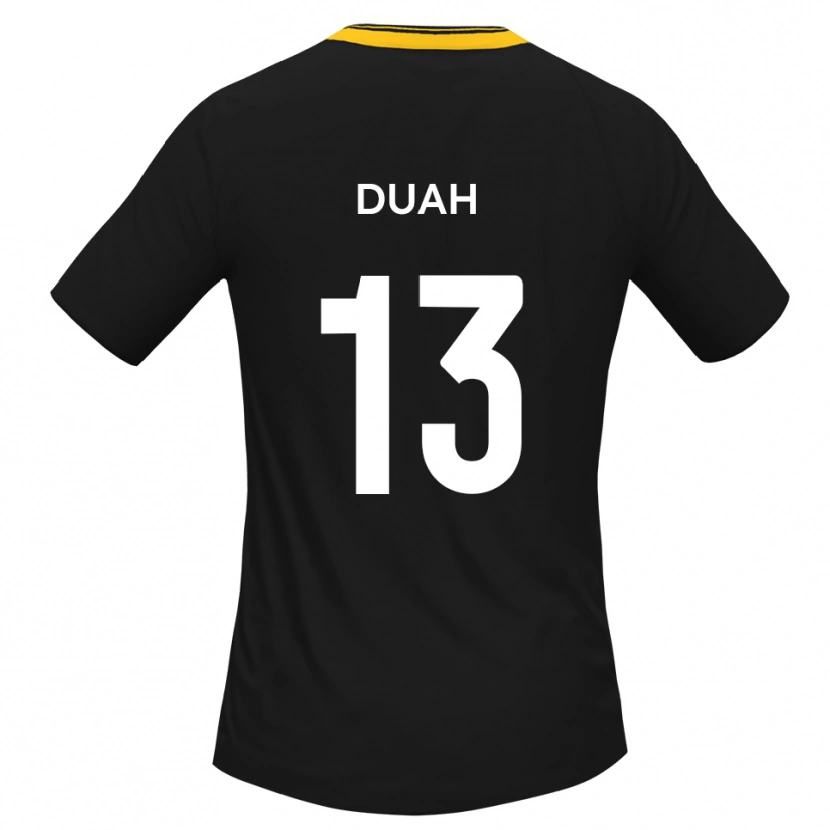 Danxen Mujer Camiseta Enos Duah #13 Negro Amarillo 2ª Equipación 2025/26 La Camisa México