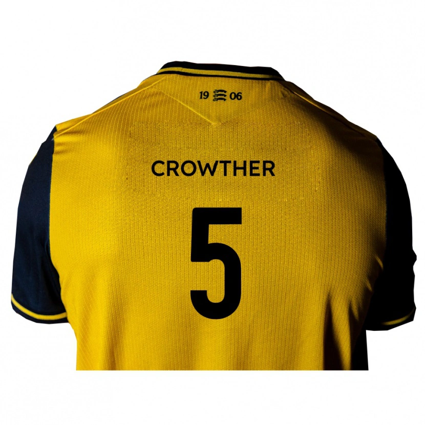 Danxen Mujer Camiseta Adam Crowther #5 Amarillo Negro 2ª Equipación 2025/26 La Camisa México