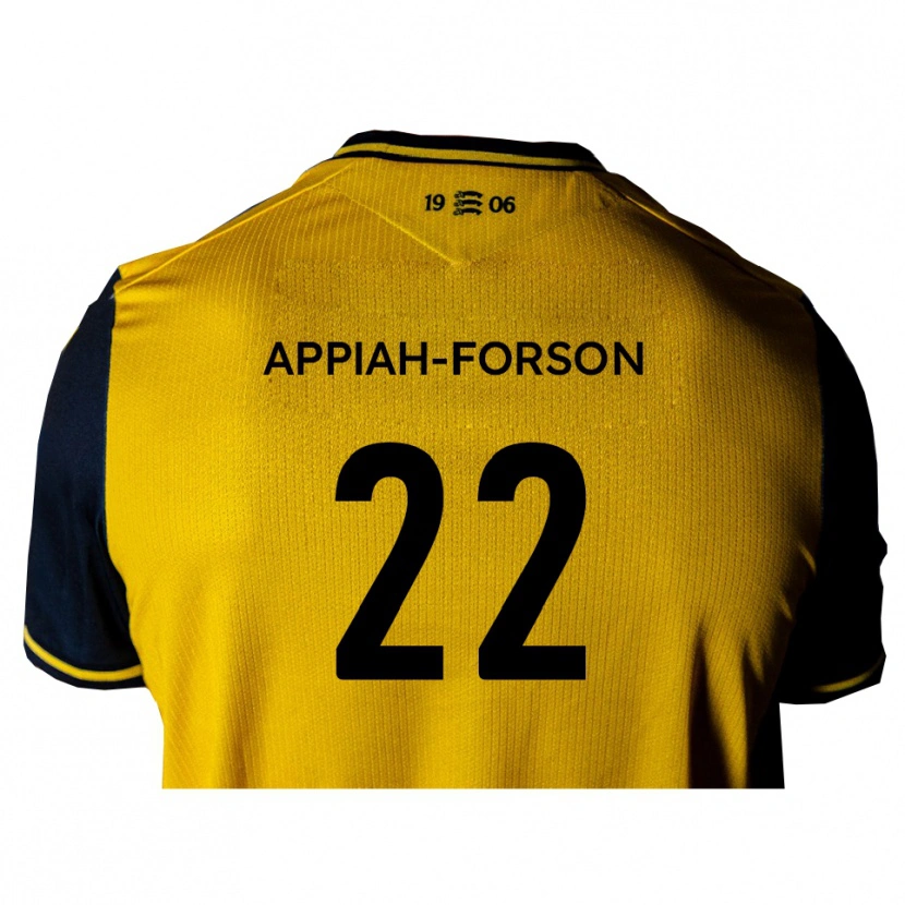 Danxen Mujer Camiseta Keenan Appiah-Forson #22 Amarillo Negro 2ª Equipación 2025/26 La Camisa México