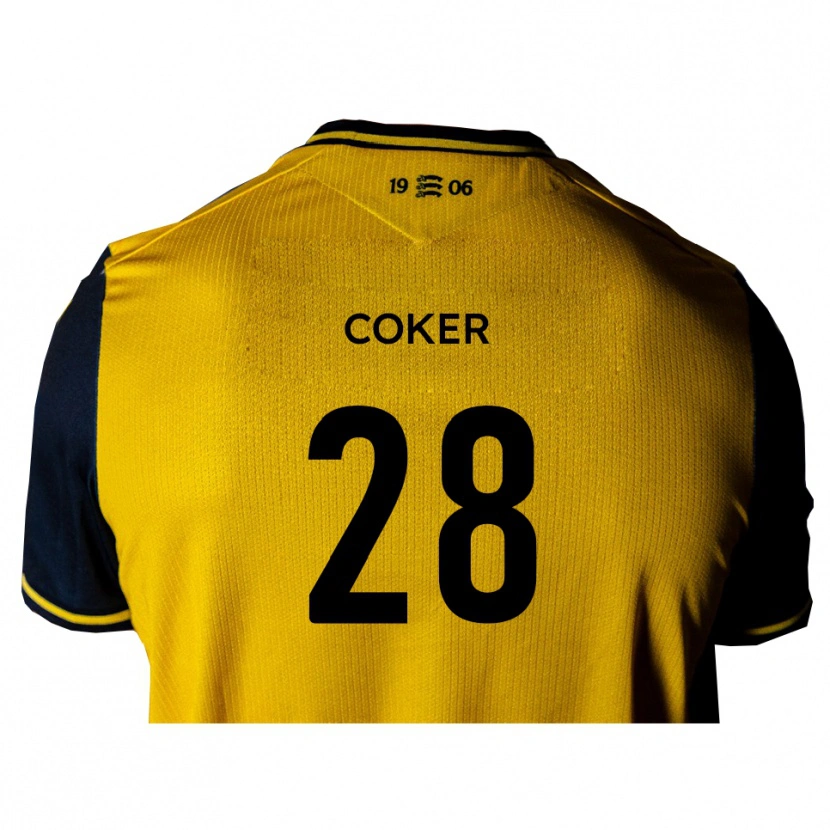 Danxen Mujer Camiseta Oliver Coker #28 Amarillo Negro 2ª Equipación 2025/26 La Camisa México