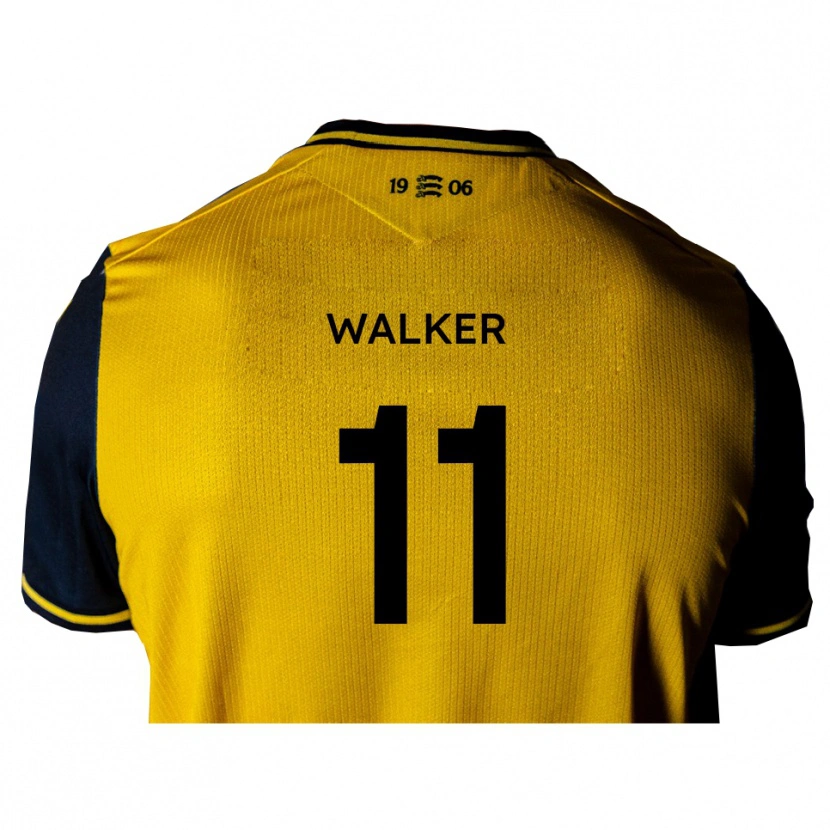 Danxen Mujer Camiseta Josh Walker #11 Amarillo Negro 2ª Equipación 2025/26 La Camisa México