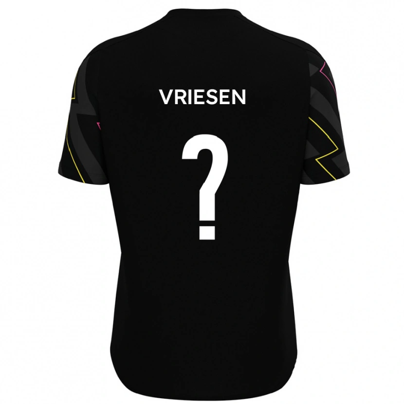 Danxen Mujer Camiseta Fabian Vriesen #0 Negro Gris 2ª Equipación 2025/26 La Camisa México