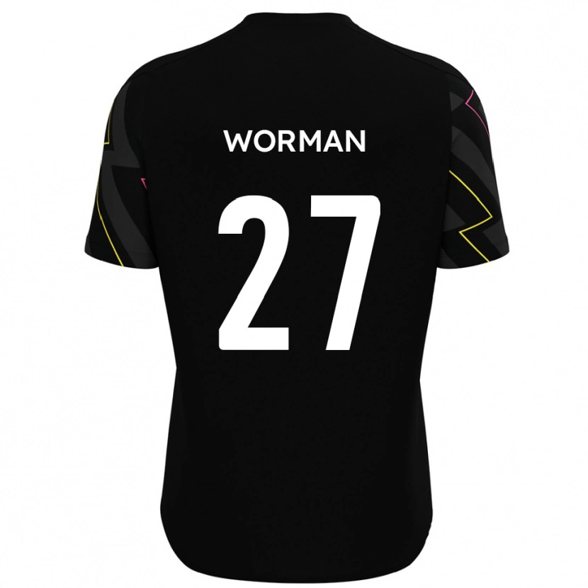 Danxen Mujer Camiseta Ben Worman #27 Negro Gris 2ª Equipación 2025/26 La Camisa México