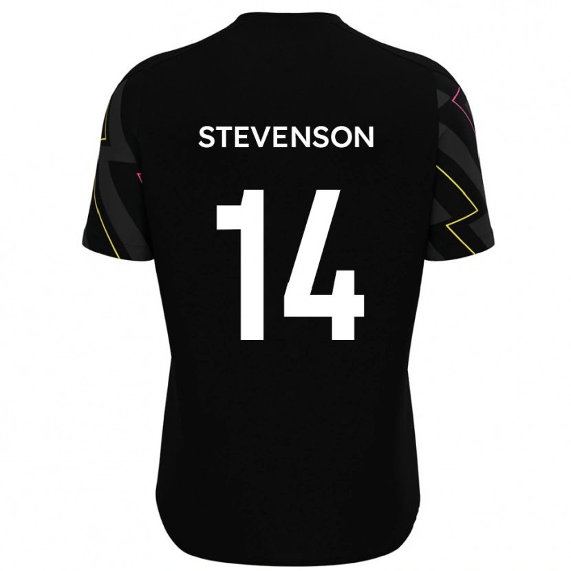 Danxen Mujer Camiseta Bradley Stevenson #14 Negro Gris 2ª Equipación 2025/26 La Camisa México