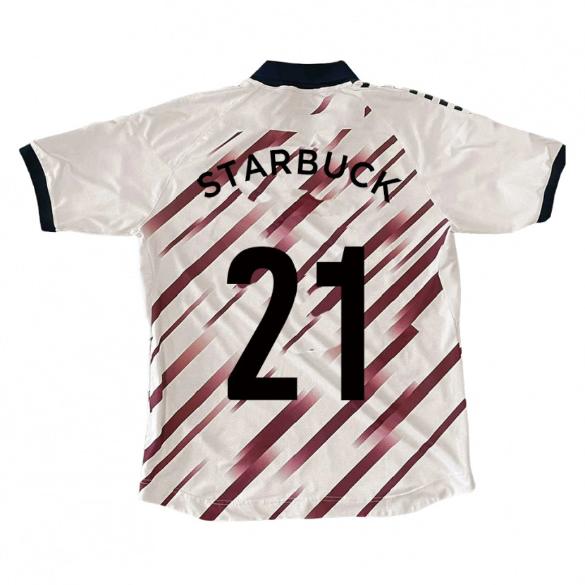 Danxen Mujer Camiseta Joe Starbuck #21 Blanco Rojo 2ª Equipación 2025/26 La Camisa México
