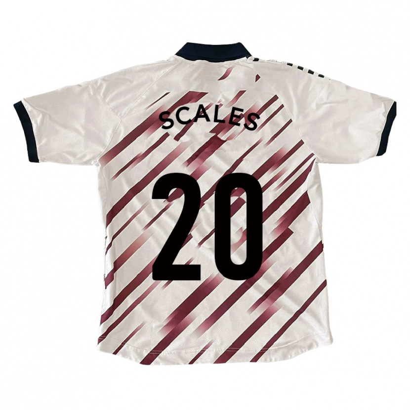 Danxen Mujer Camiseta Kian Scales #20 Blanco Rojo 2ª Equipación 2025/26 La Camisa México