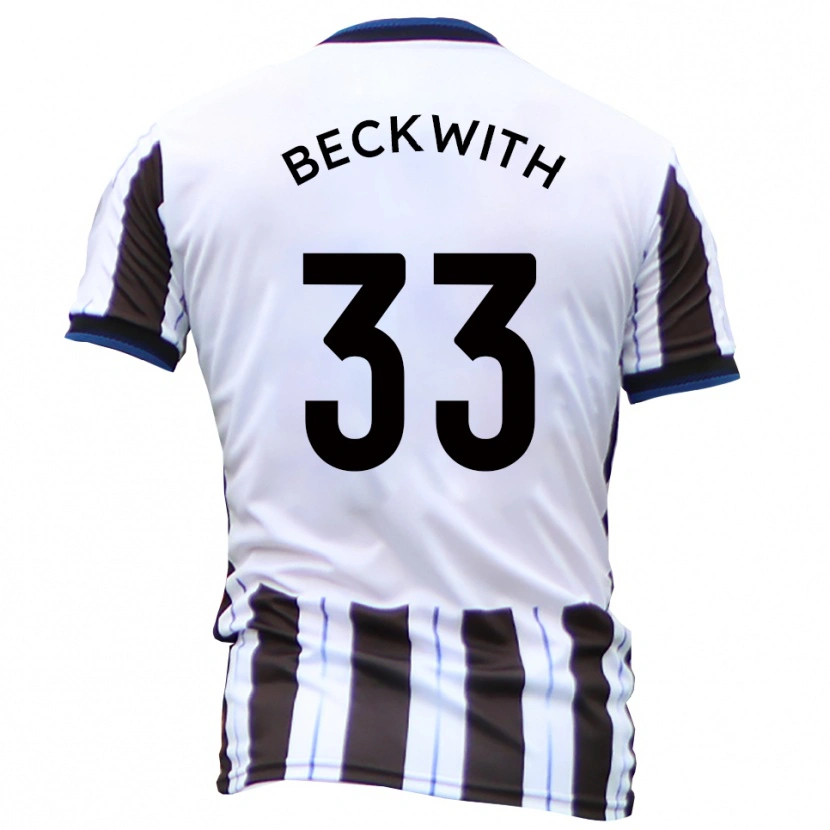 Danxen Mujer Camiseta Sam Beckwith #33 Blanco Negro 2ª Equipación 2025/26 La Camisa México