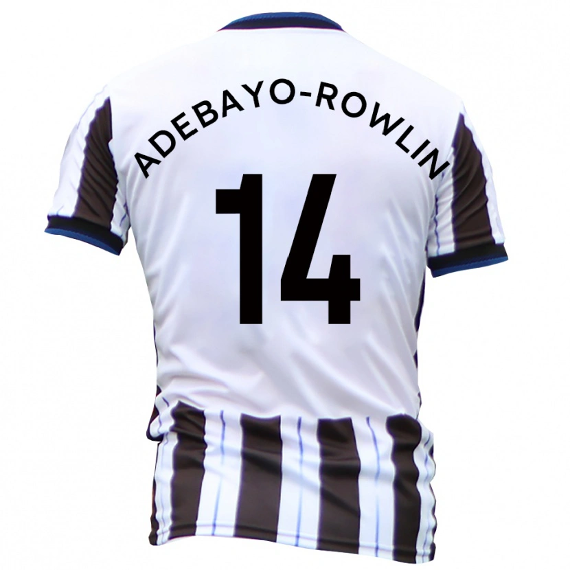 Danxen Mujer Camiseta Tobi Adebayo-Rowling #14 Blanco Negro 2ª Equipación 2025/26 La Camisa México