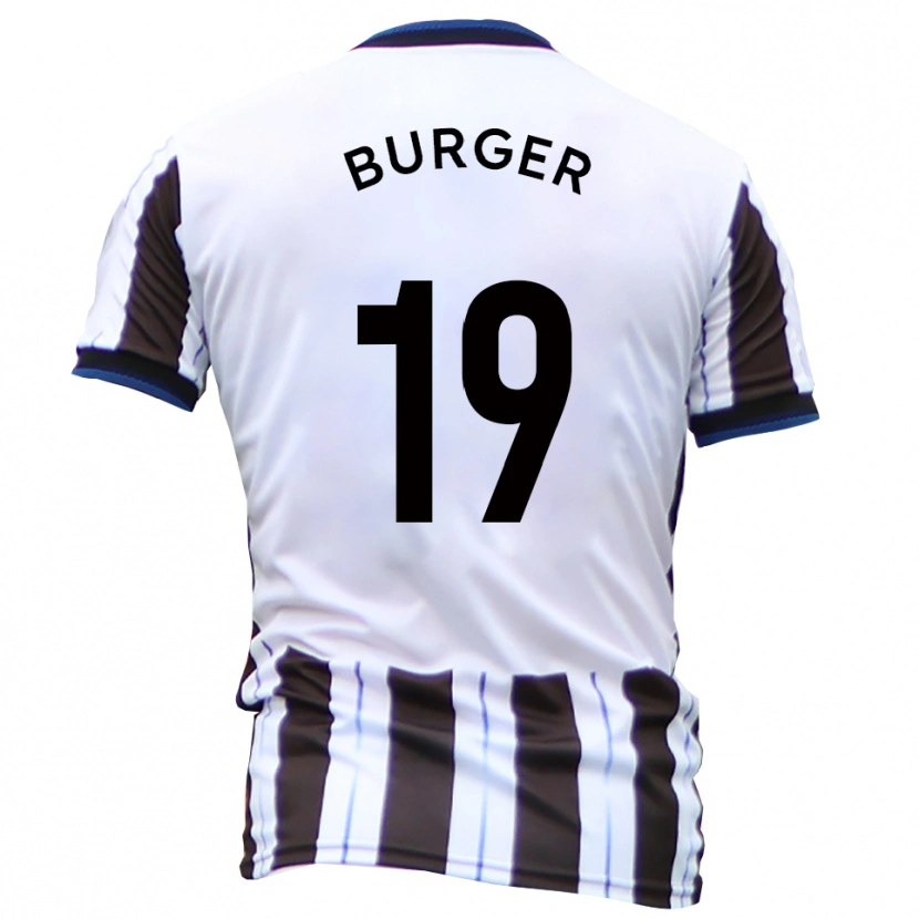 Danxen Mujer Camiseta Jake Burger #19 Blanco Negro 2ª Equipación 2025/26 La Camisa México
