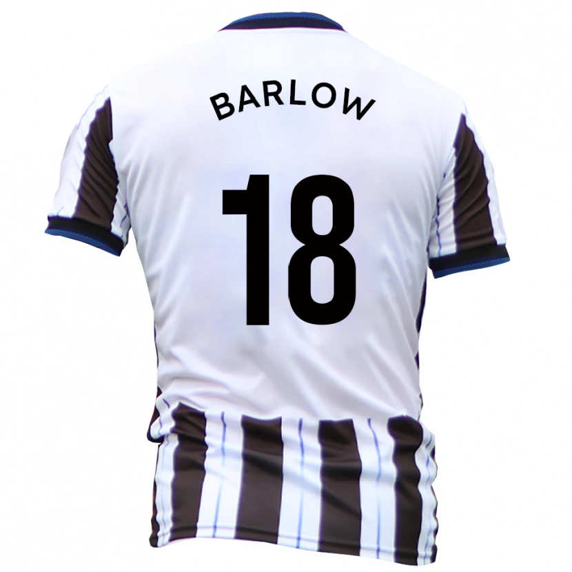 Danxen Mujer Camiseta Aidan Barlow #18 Blanco Negro 2ª Equipación 2025/26 La Camisa México