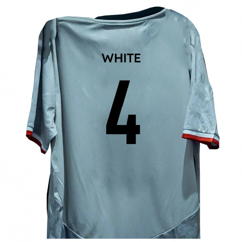 Danxen Mujer Camiseta Tom White #4 Blanco Negro 2ª Equipación 2025/26 La Camisa México