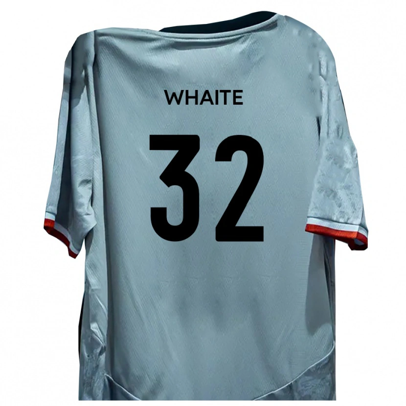 Danxen Mujer Camiseta Billy Whaite #32 Blanco Negro 2ª Equipación 2025/26 La Camisa México