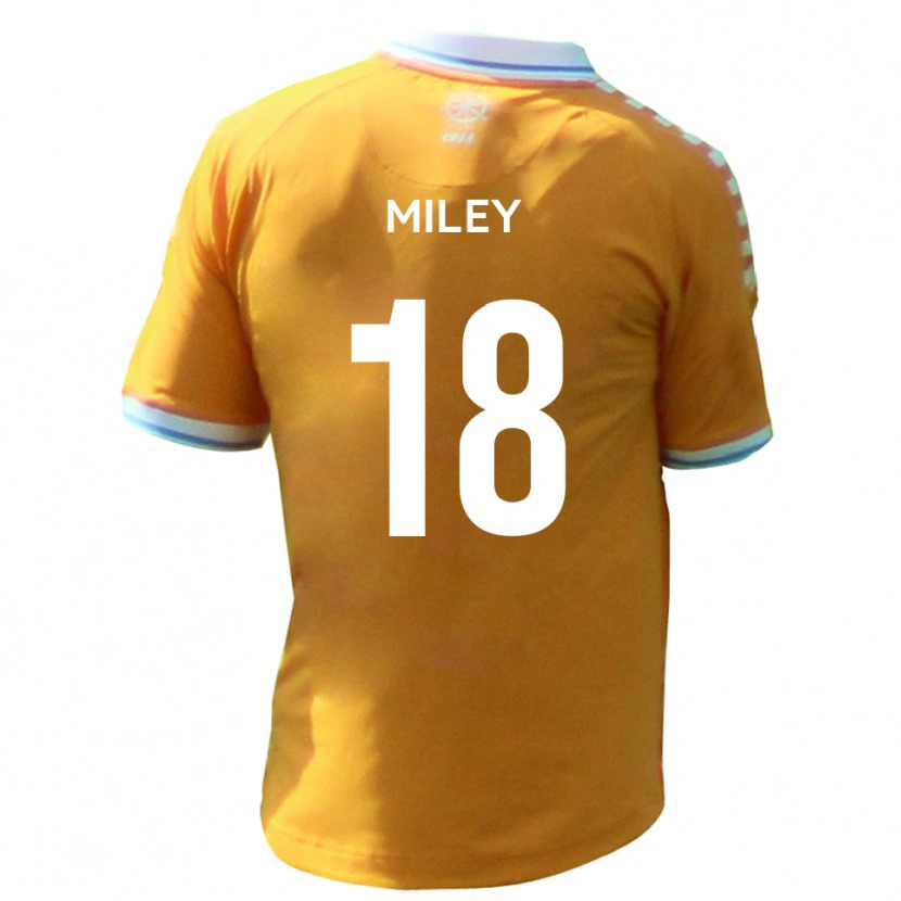 Danxen Mujer Camiseta Jamie Miley #18 Amarillo Azul 2ª Equipación 2025/26 La Camisa México