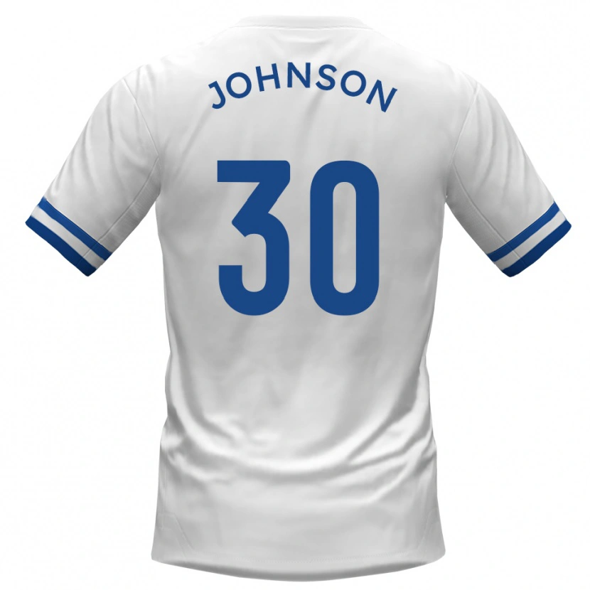 Danxen Mujer Camiseta Cody Johnson #30 Blanco Azul 2ª Equipación 2025/26 La Camisa México