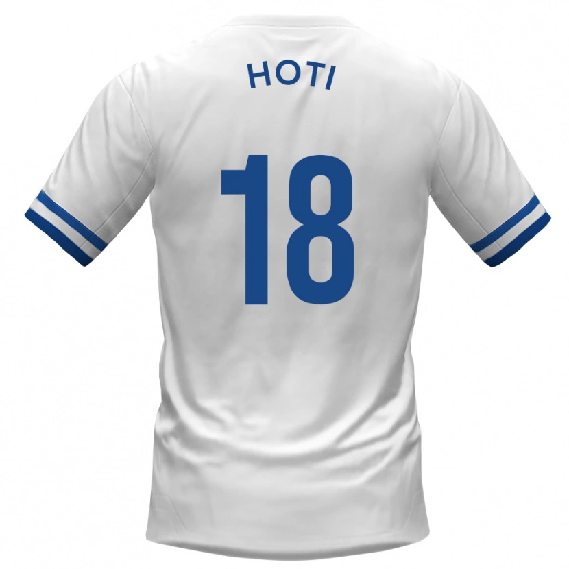Danxen Mujer Camiseta Florent Hoti #18 Blanco Azul 2ª Equipación 2025/26 La Camisa México